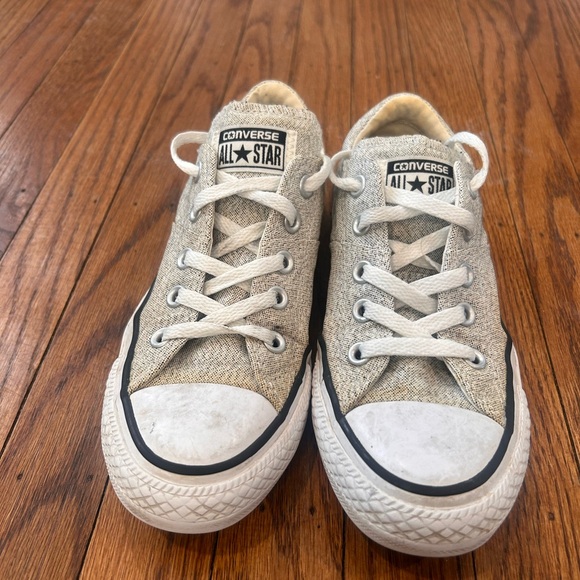 Converse All Star Beige Canvas Sneakers - Picture 1 of 5